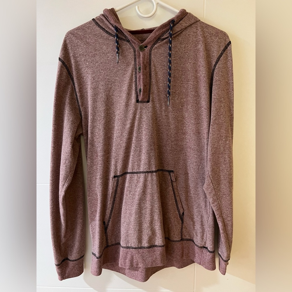 Red lightweight hoodie sweatshirt